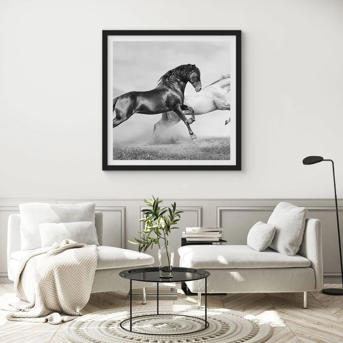 Poszter fehér keretben - Angyalok és démonok - 40x40 cm