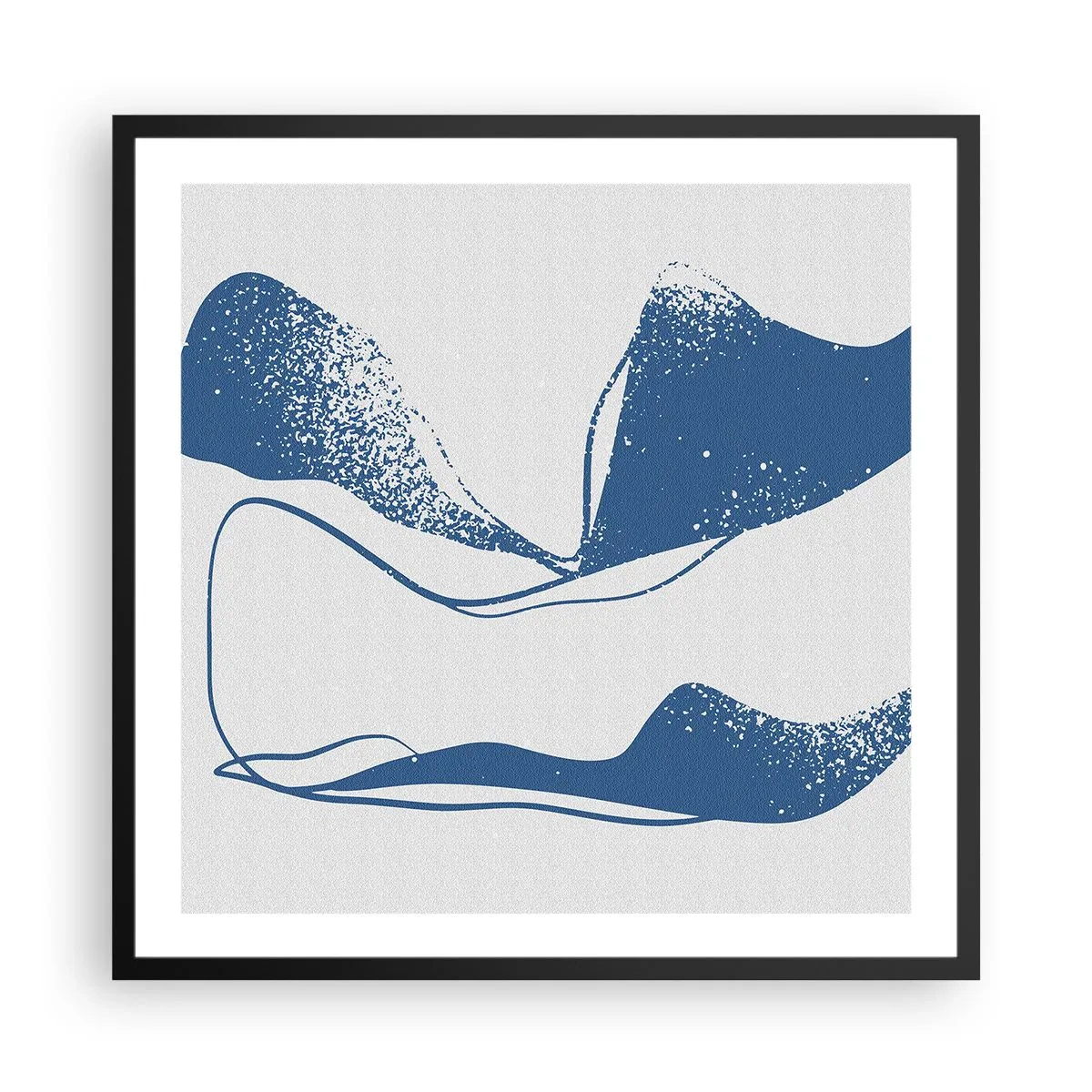 Poszter fehér keretben - Szárnyas absztrakció - 60x60 cm