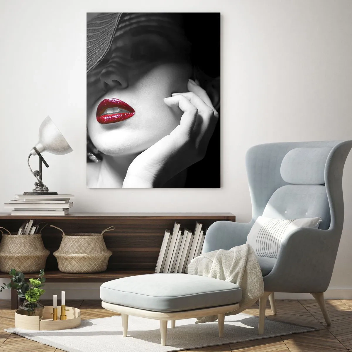 Üveg kép - Egy tanulmány Scarletben - 80x120 cm