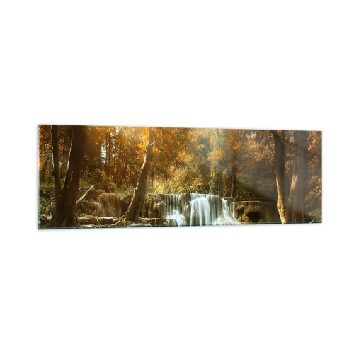 Üveg kép - Park kaszkád - 160x50 cm