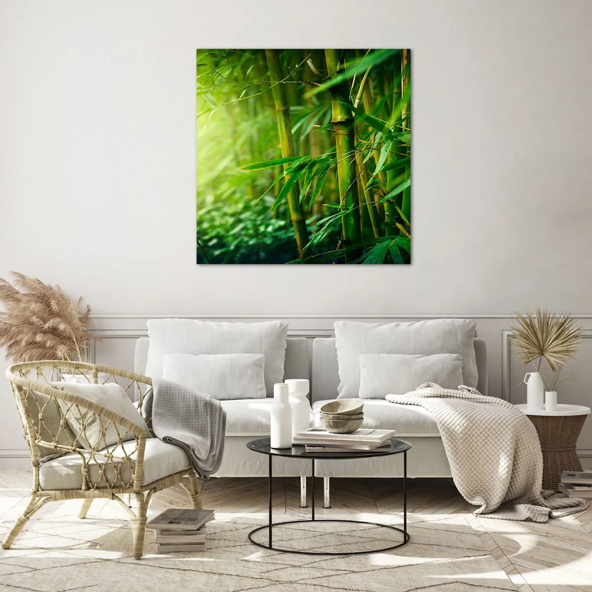 Üveg kép - Megismerni magát a zöldet - 30x30 cm