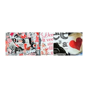 Fotótapéta Minta Öntapadós Deluxe Sticker - Hipszter kollázs - Falfirkálás, Falfestmény, Szüret - 100x30 cm
