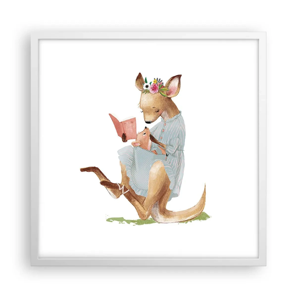 Poszter fekete keretben - Olvass nekem anya - 50x50 cm