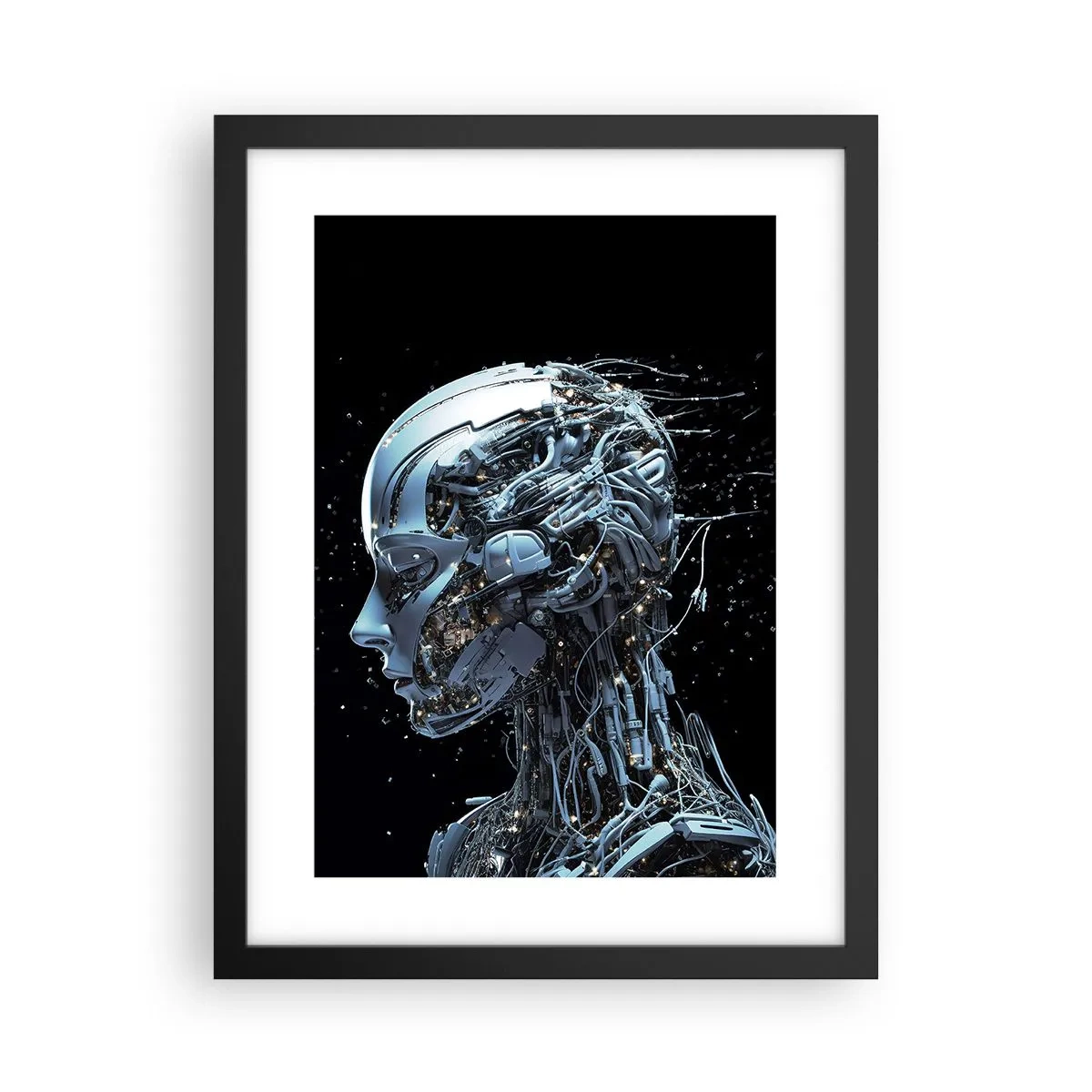 Poszter fehér keretben - A technológia egy nő - 30x40 cm