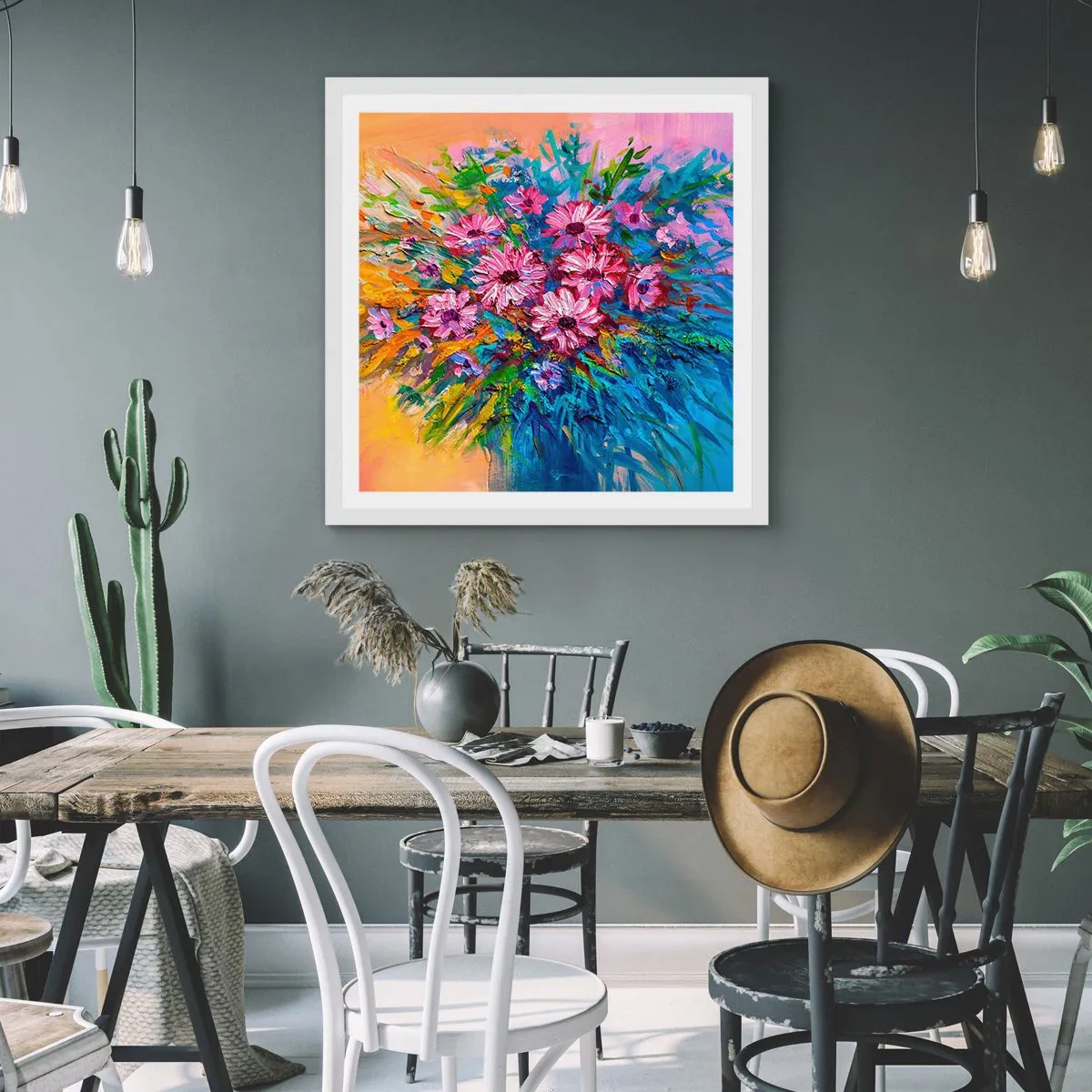 Poszter fekete keretben - Életenergia - 40x40 cm