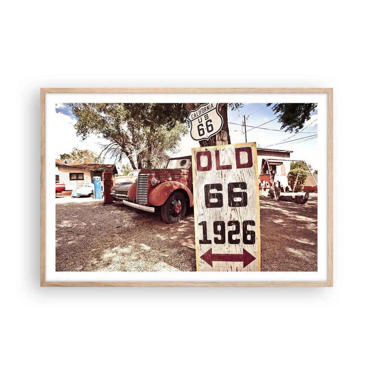 Poszter világos tölgy keretben - Az amerikai tartomány legendája - 91x61 cm