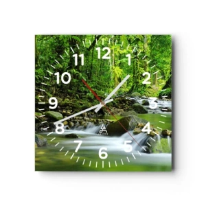 Falióra, Óra - Úszni a zöld tengerében - 40x40 cm