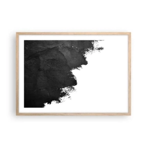 Poszter világos tölgy keretben - Elemek: föld - 70x50 cm