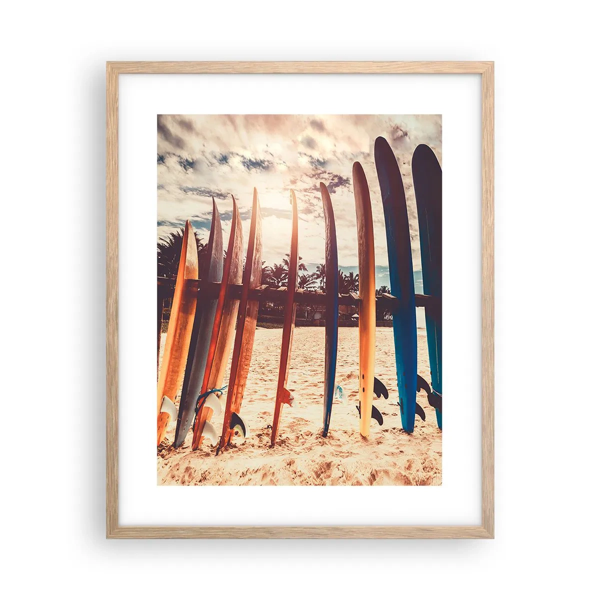 Poszter világos tölgy keretben - Jó éjszakát, holnapig - 40x50 cm