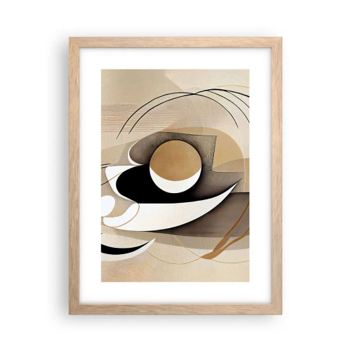 Poszter világos tölgy keretben - Kompozíció: a dolgok lényege - 30x40 cm