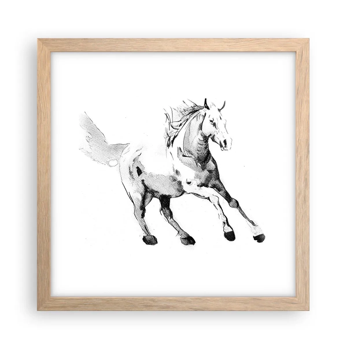 Poszter világos tölgy keretben - Megszelídíthetetlen lélek - 30x30 cm