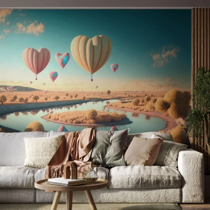 Fotótapéta Standard Eco - A szerelem szárnyalni hagy - Léggömbök, Pasztell, Cukorka - 250x175 cm
