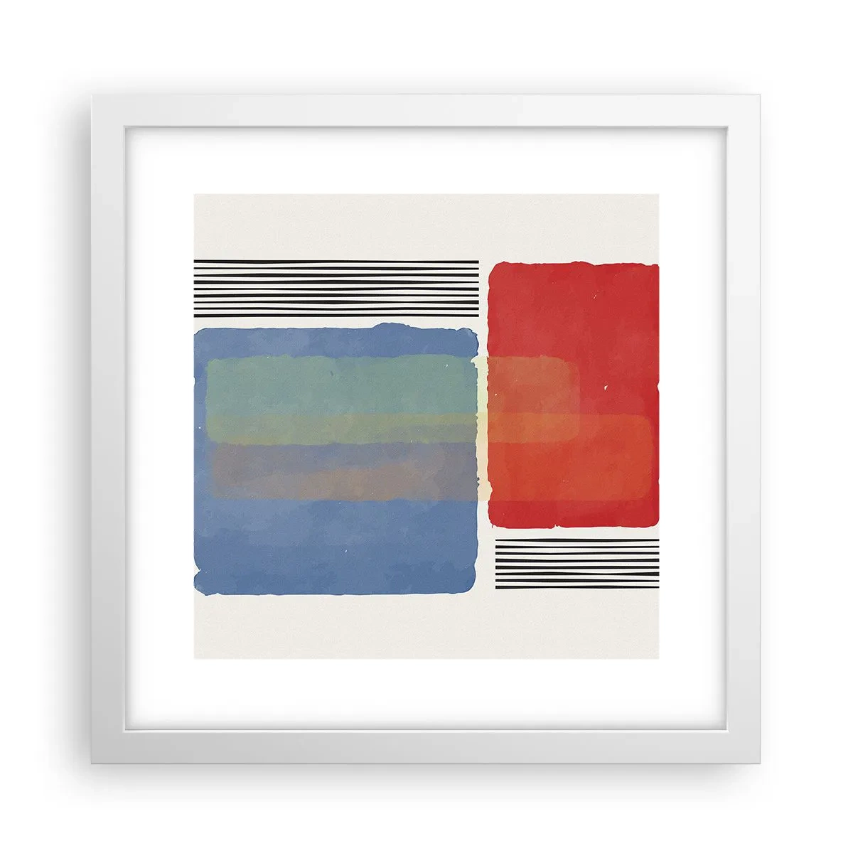 Poszter fekete keretben - A geometria szelleme és betűje - 30x30 cm