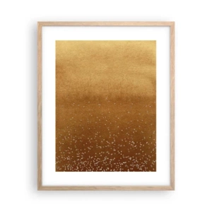 Poszter világos tölgy keretben - A fény születése - 40x50 cm
