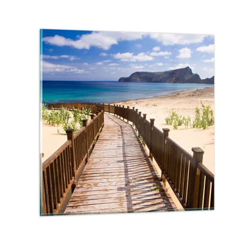 Üveg kép - Vigyél el a boldog szigetekre - 70x70 cm