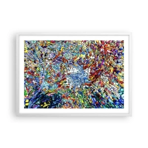 Poszter fekete keretben - Cseppes ólomüveg - 70x50 cm