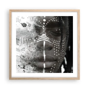 Poszter világos tölgy keretben - Fedezd fel az eredeti szellemet - 50x50 cm