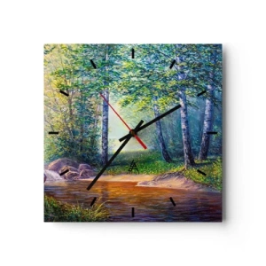 Falióra, Óra - Idilli táj - 30x30 cm