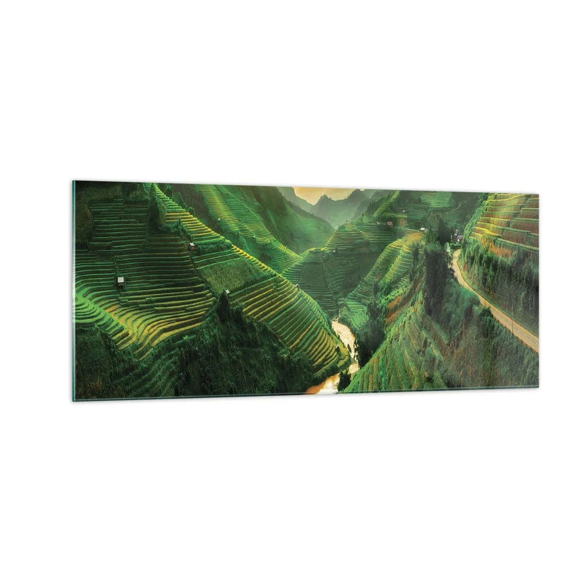 Üveg kép - Vietnámi völgy - 100x40 cm