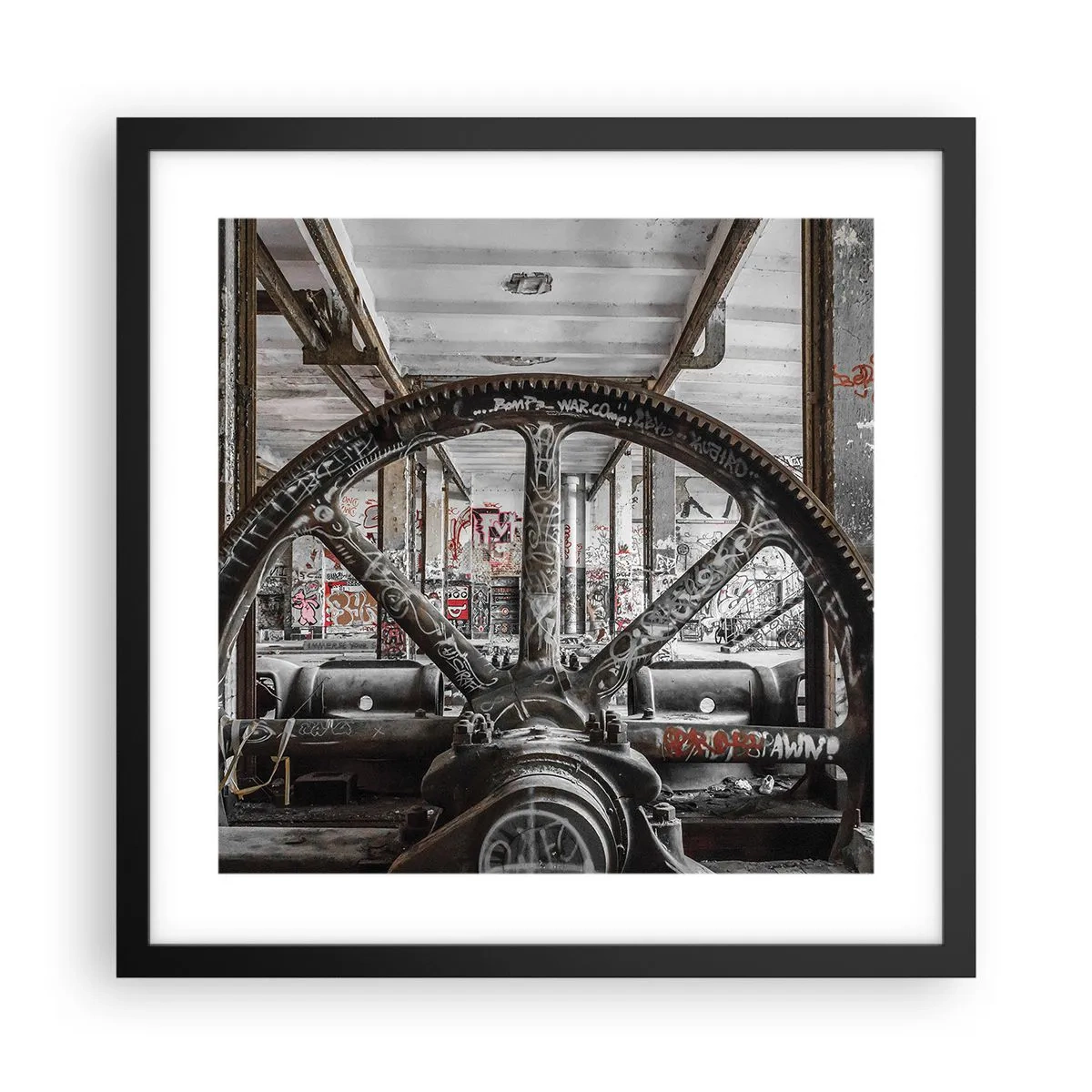 Poszter fehér keretben - A gyár titkos élete - 40x40 cm