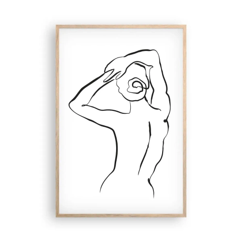 Poszter világos tölgy keretben - Reggeli cselekvés - 61x91 cm