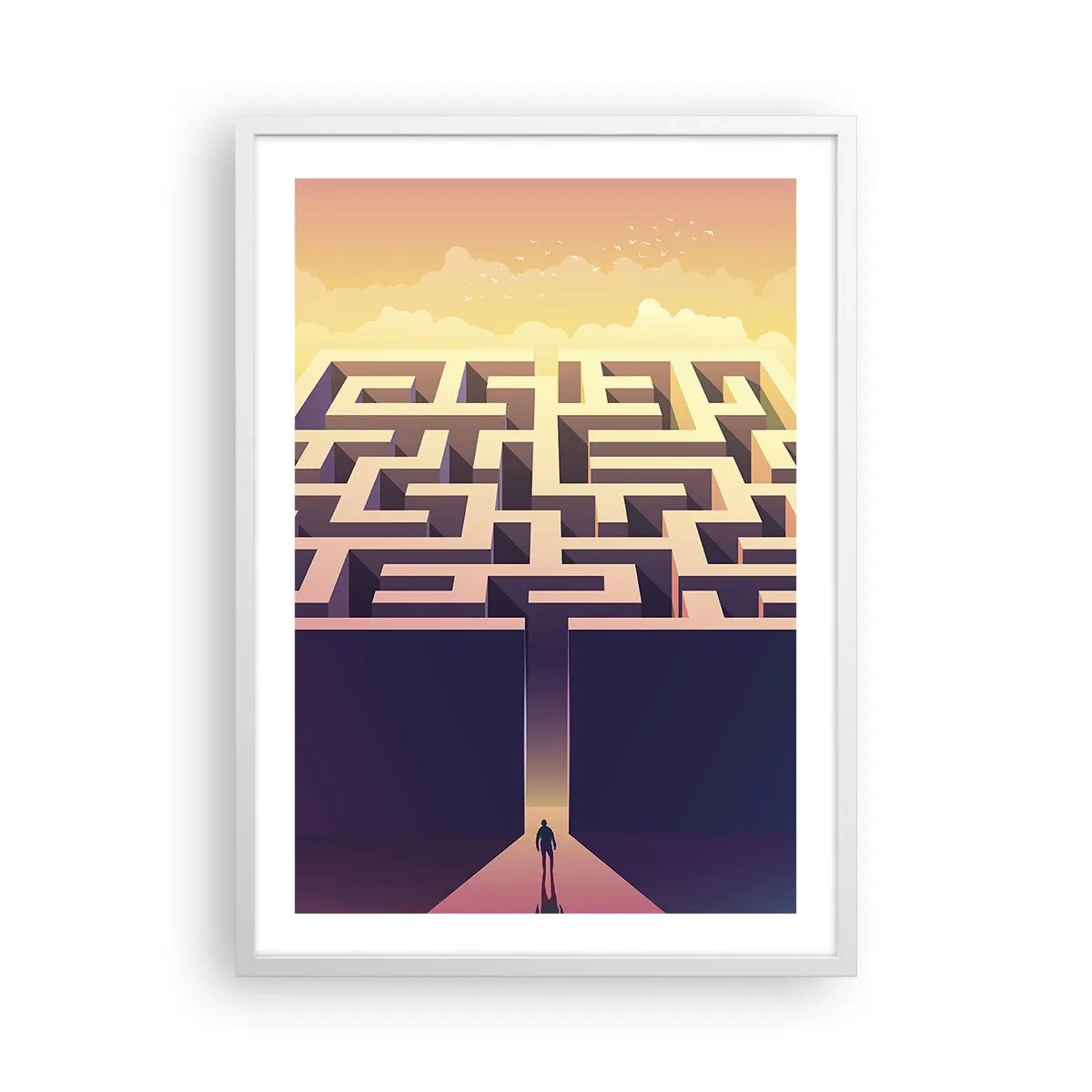 Poszter fekete keretben - Döntés ideje - 50x70 cm