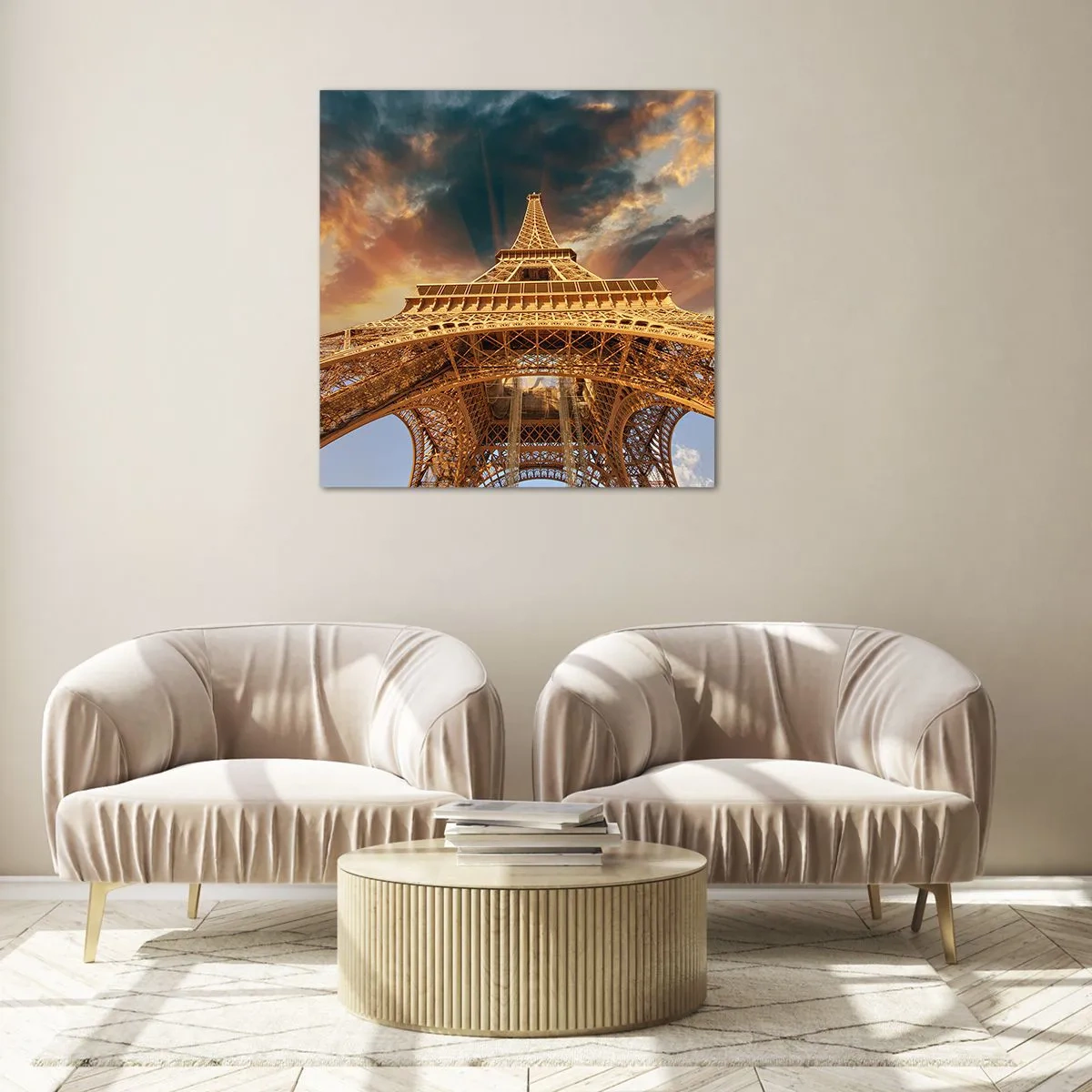 Üveg kép - Ahogy az emberiség eljutott az egekig - 70x70 cm