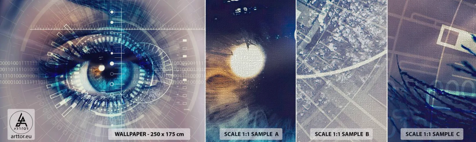 Fotótapéta Minta Premium Canvas - Azt hiszed, hogy ismersz - Absztrakció, Szem, Grafika - 100x30 cm