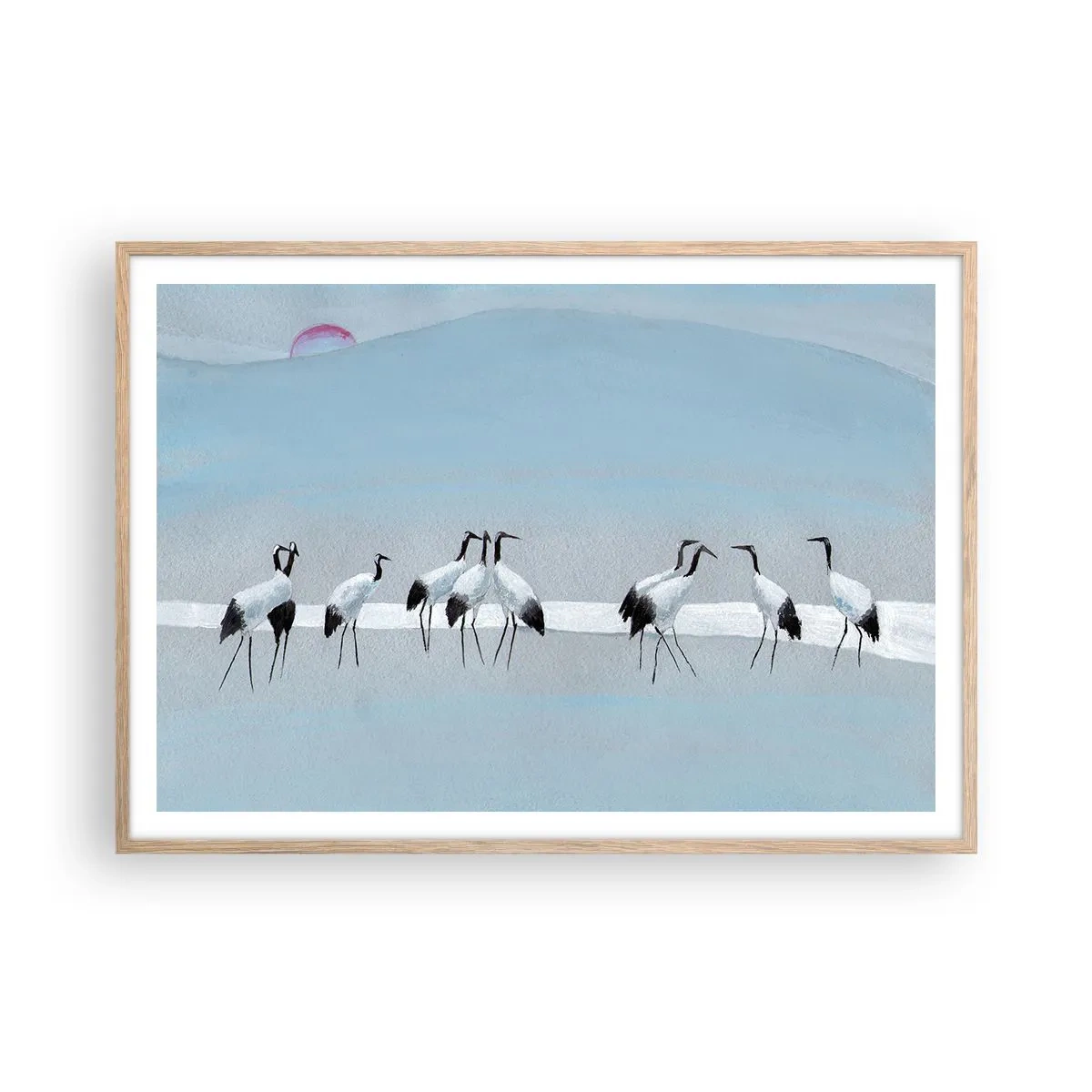 Poszter világos tölgy keretben - Egy forró nap után - 100x70 cm