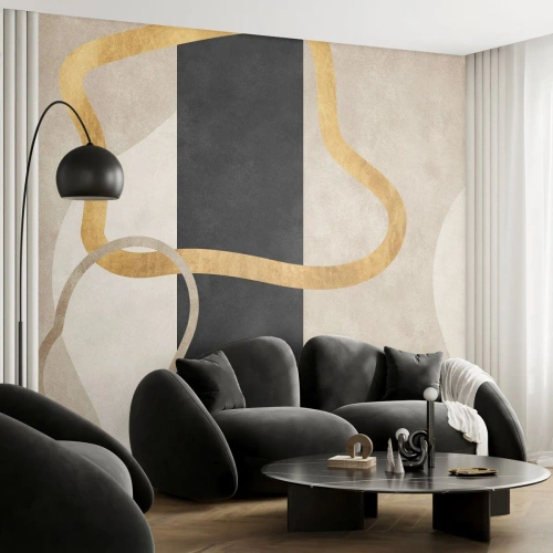Öntapadós Fotótapéta Deluxe Sticker - Hurkolt formák - Art Deco, Minimalizmus, Absztrakcionizmus - 100x70 cm