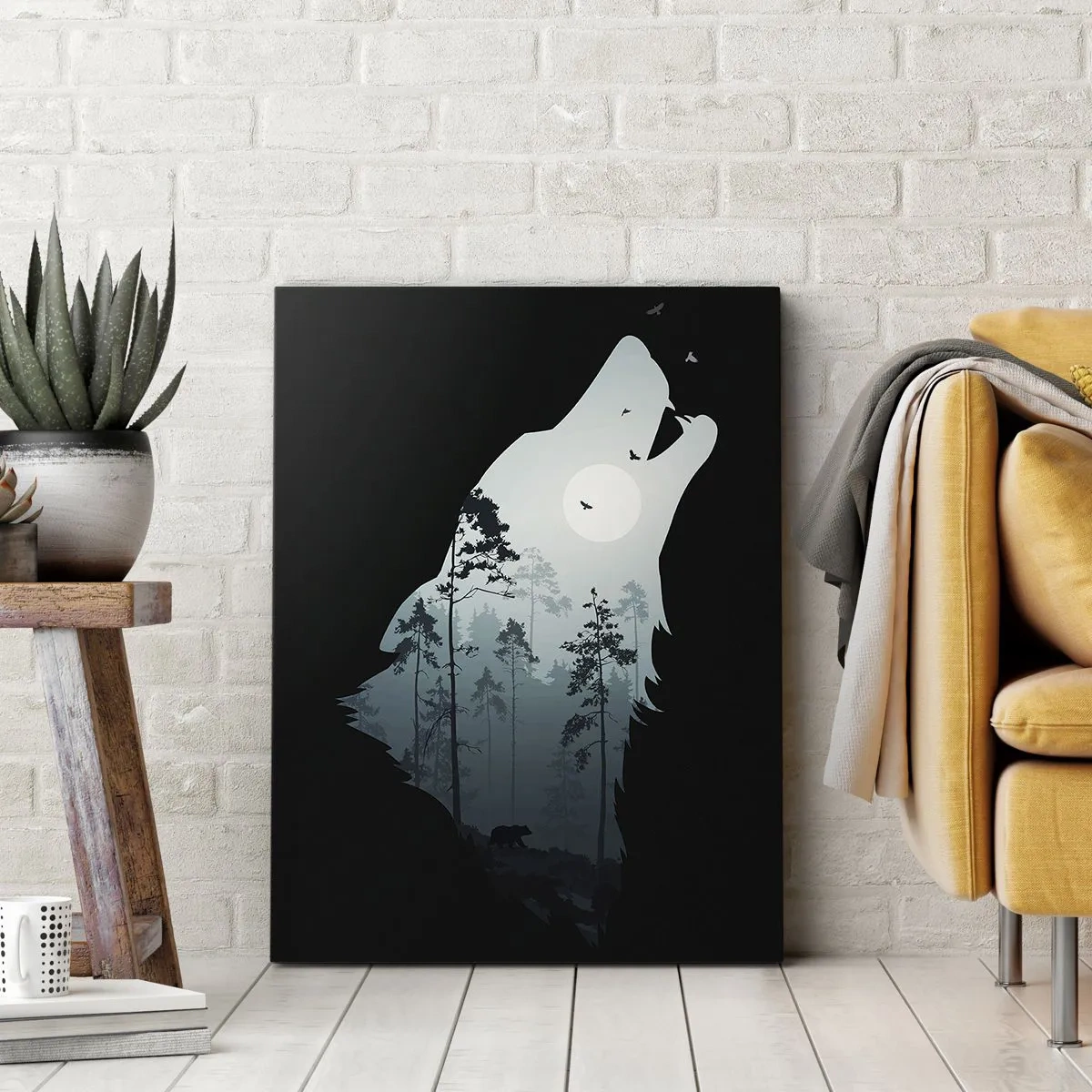 Vászonkép - Az erdei éjszaka hangja - 55x100 cm