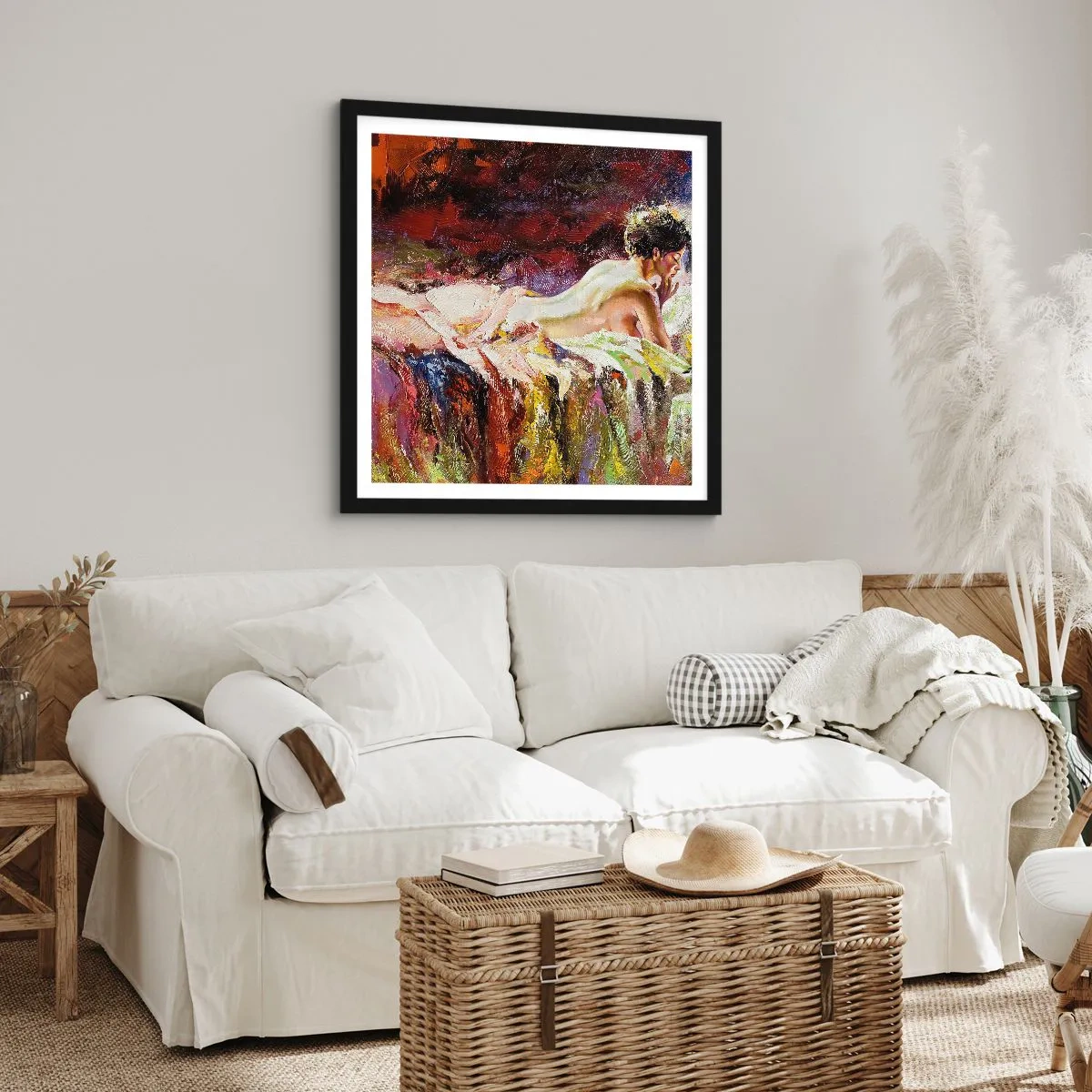 Poszter fehér keretben - Töprengő Vénusz - 40x40 cm