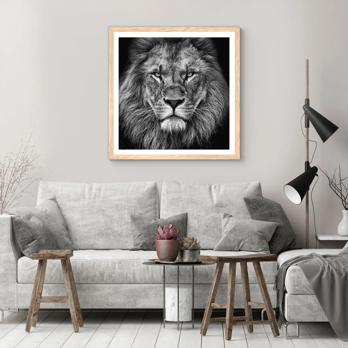 Poszter világos tölgy keretben - Őfelségi palástban - 30x30 cm