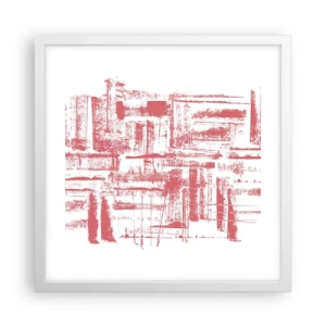 Poszter fekete keretben - A vörös város - 40x40 cm