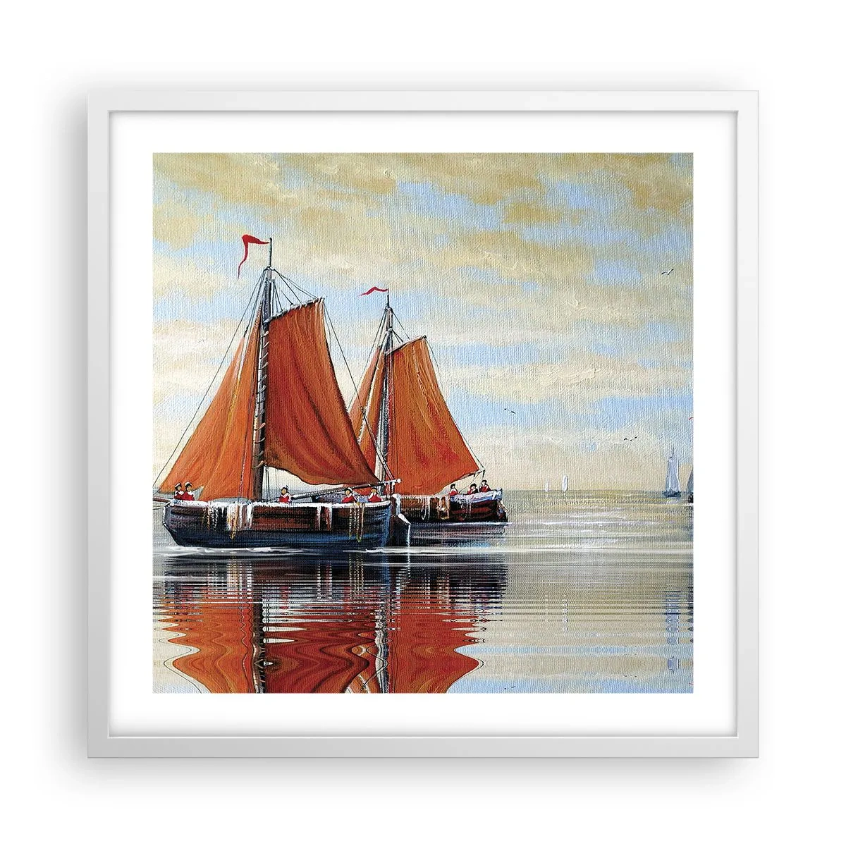 Poszter fekete keretben - Hé, vitorla, tengerész… - 50x50 cm