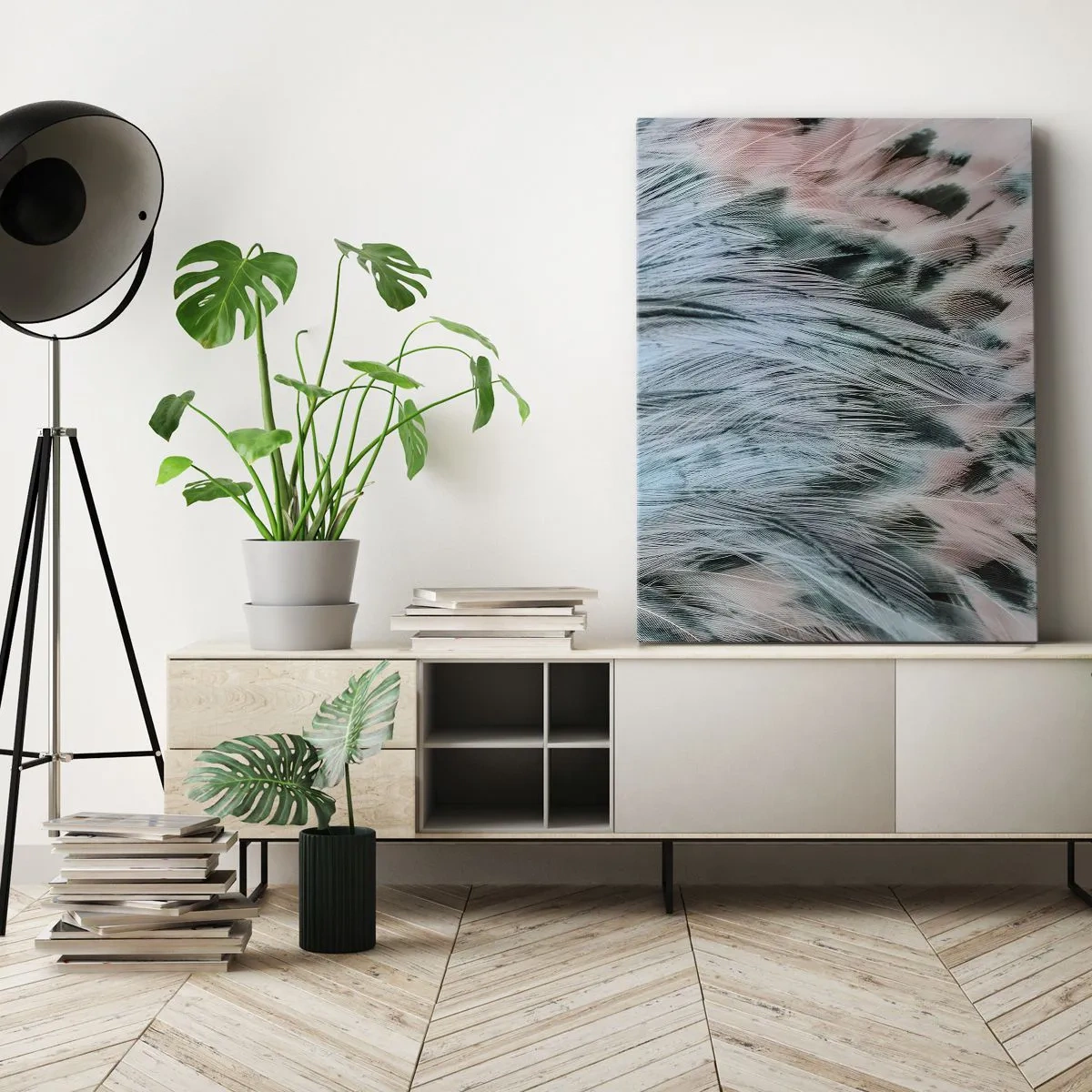 Vászonkép - Zafír rózsaszín pehely - 45x80 cm