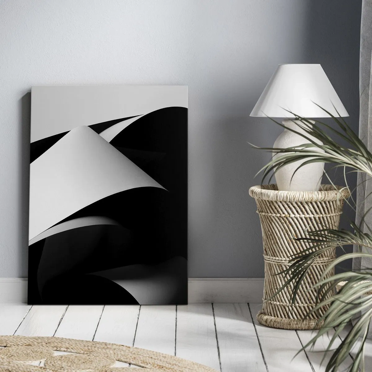 Vászonkép - Fénysíkok az árnyék mélyéről - 50x70 cm