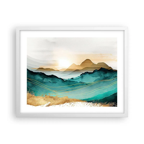 Poszter fekete keretben - Az absztrakció határán - tájkép - 50x40 cm