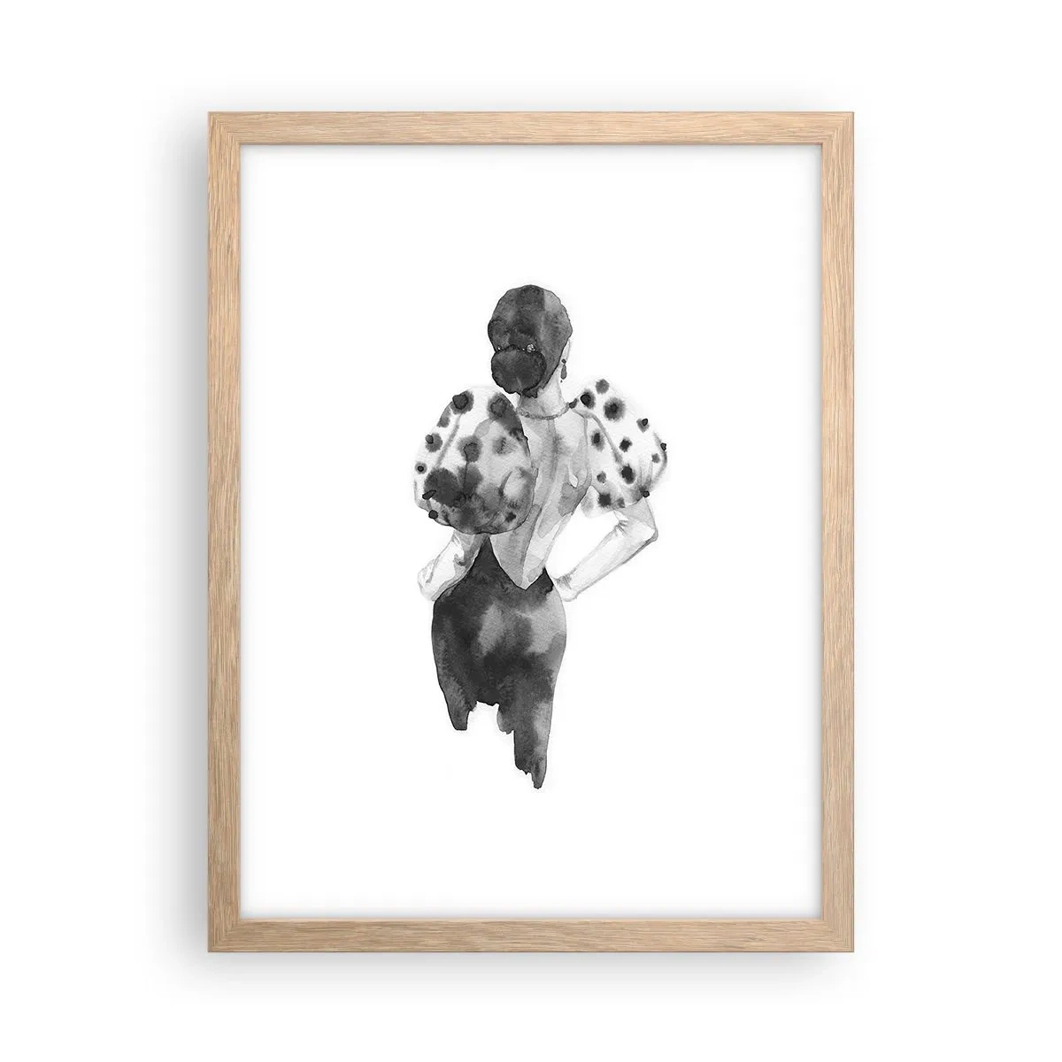 Poszter világos tölgy keretben - Egyenesen elsétált mellettem - 30x40 cm