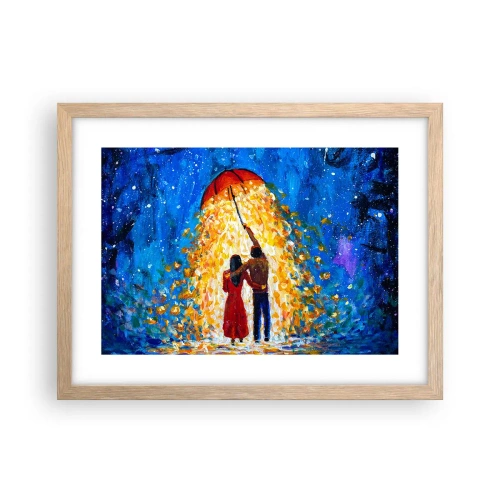 Poszter világos tölgy keretben - Egy esős este varázsa? - 40x30 cm