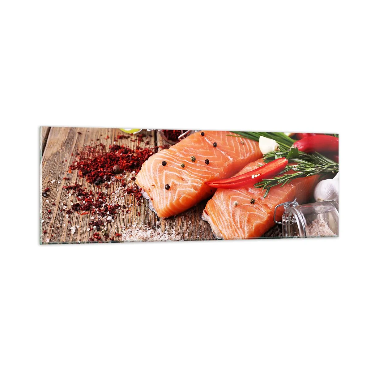 Üveg kép - Norvég kaland a konyhában - 90x30 cm