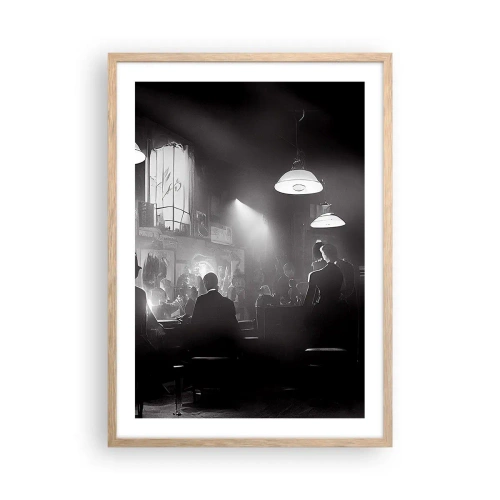 Poszter világos tölgy keretben - Jazzes hangulatban - 50x70 cm