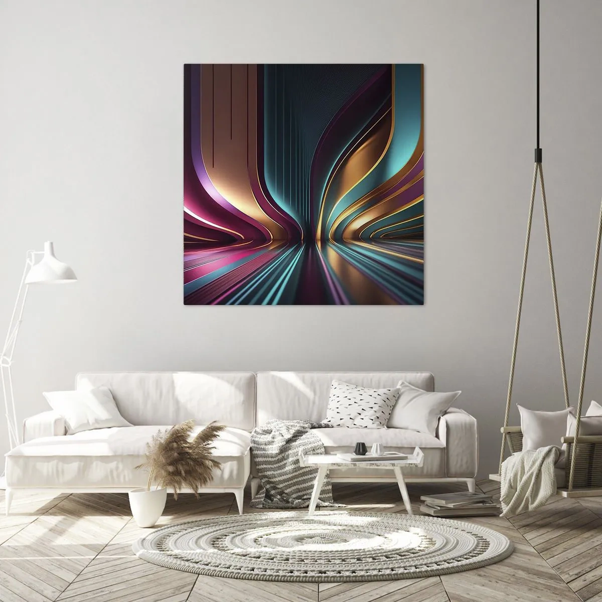 Vászonkép - A fény építészete - 40x40 cm