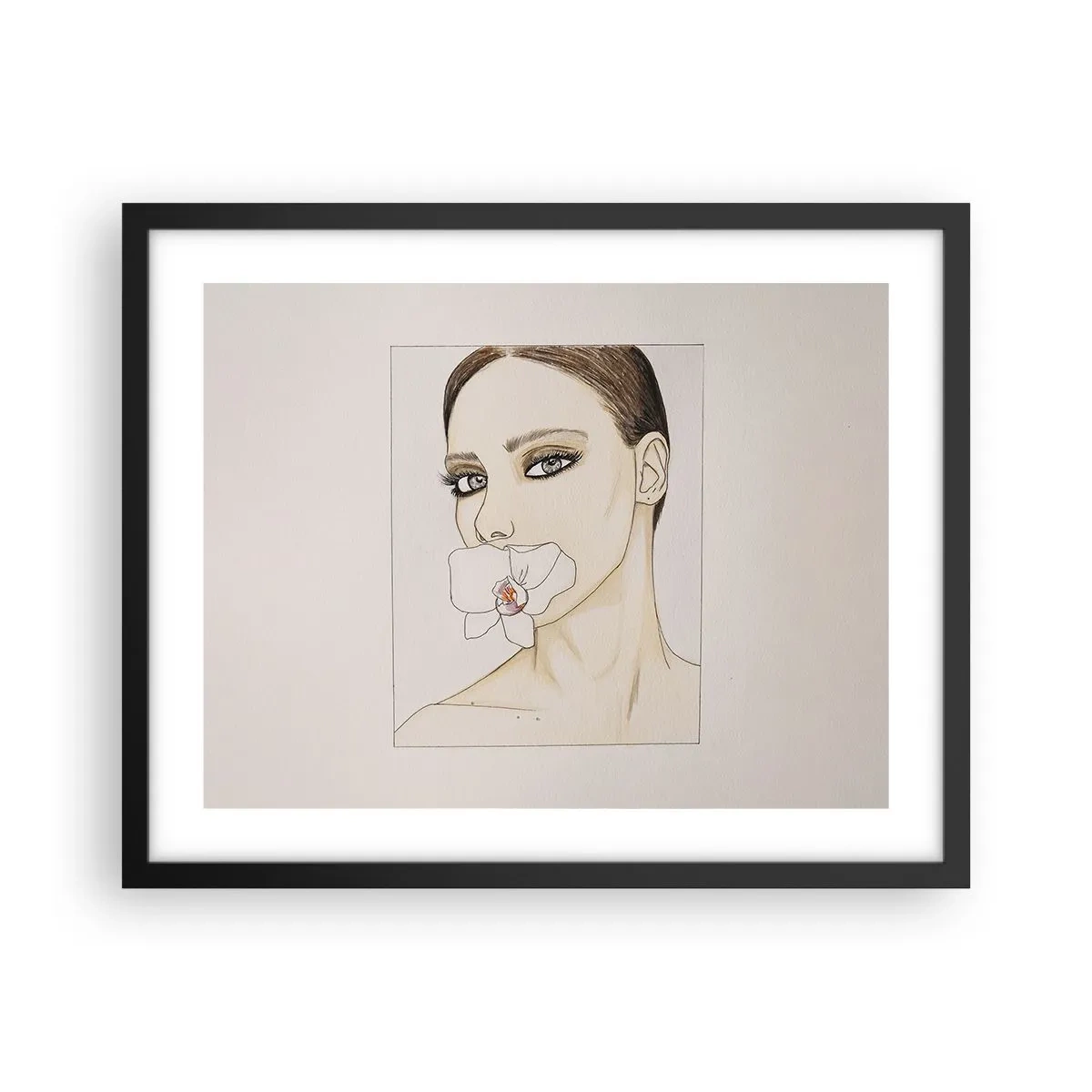 Poszter fehér keretben - Az elegancia és a szépség szimbóluma - 50x40 cm