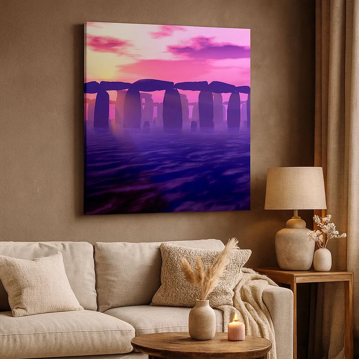 Vászonkép - Hajnali rejtély a ködben - 30x30 cm