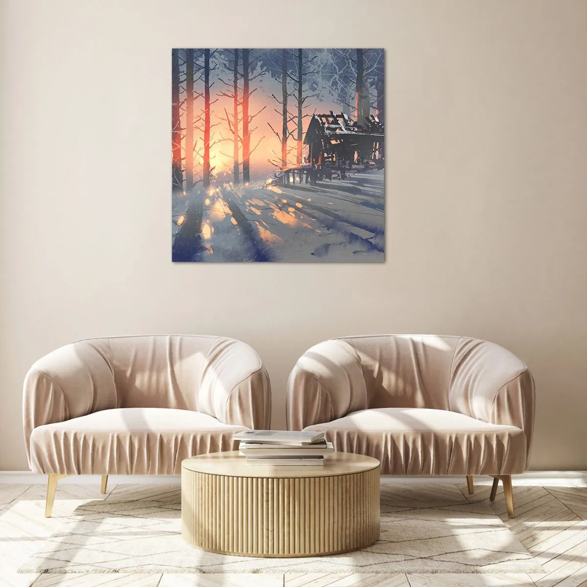 Üveg kép - Ide csak a nap néz be - 70x70 cm