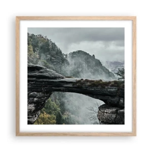 Poszter világos tölgy keretben - A kaland hamarosan kezdődik - 50x50 cm