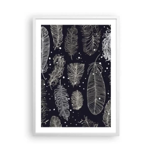 Poszter fekete keretben - Tollas csipke - 50x70 cm