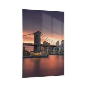 Üveg kép - Lila csendbe merülve - 80x120 cm