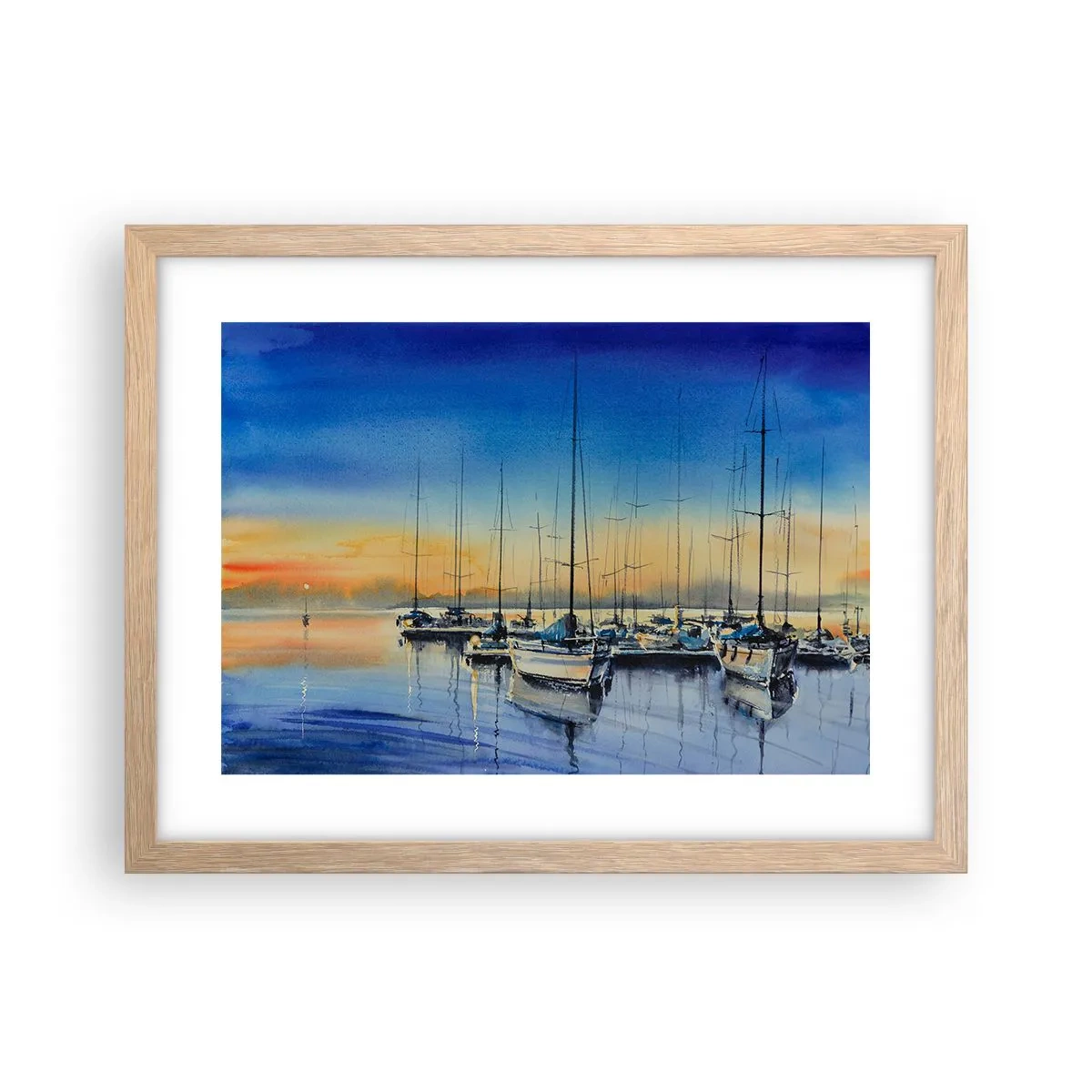 Poszter világos tölgy keretben - Egy szép nap vége - 40x30 cm